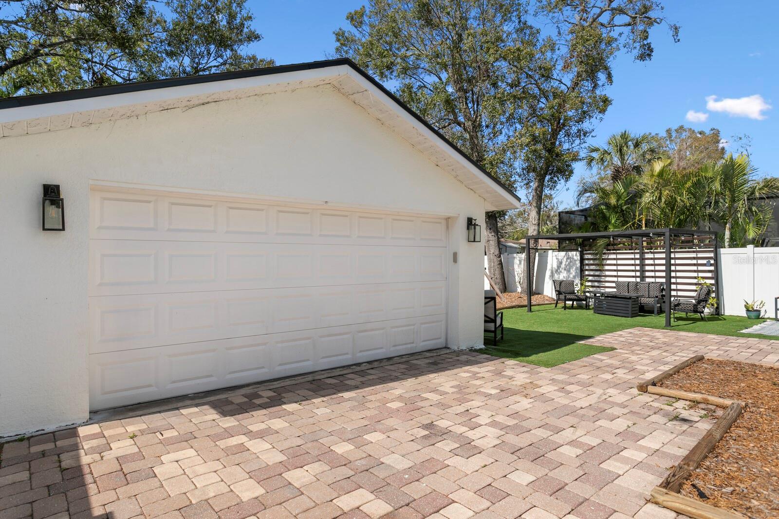 More parking and storage in the 2-car garage