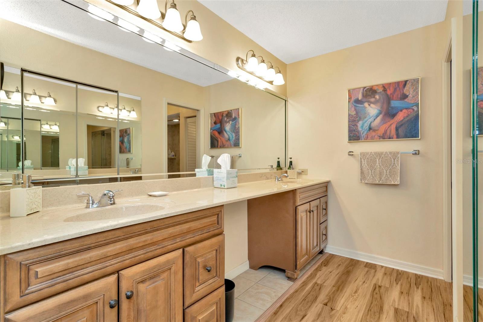 Large En-Suite Primary Bathroom with dual vanities.