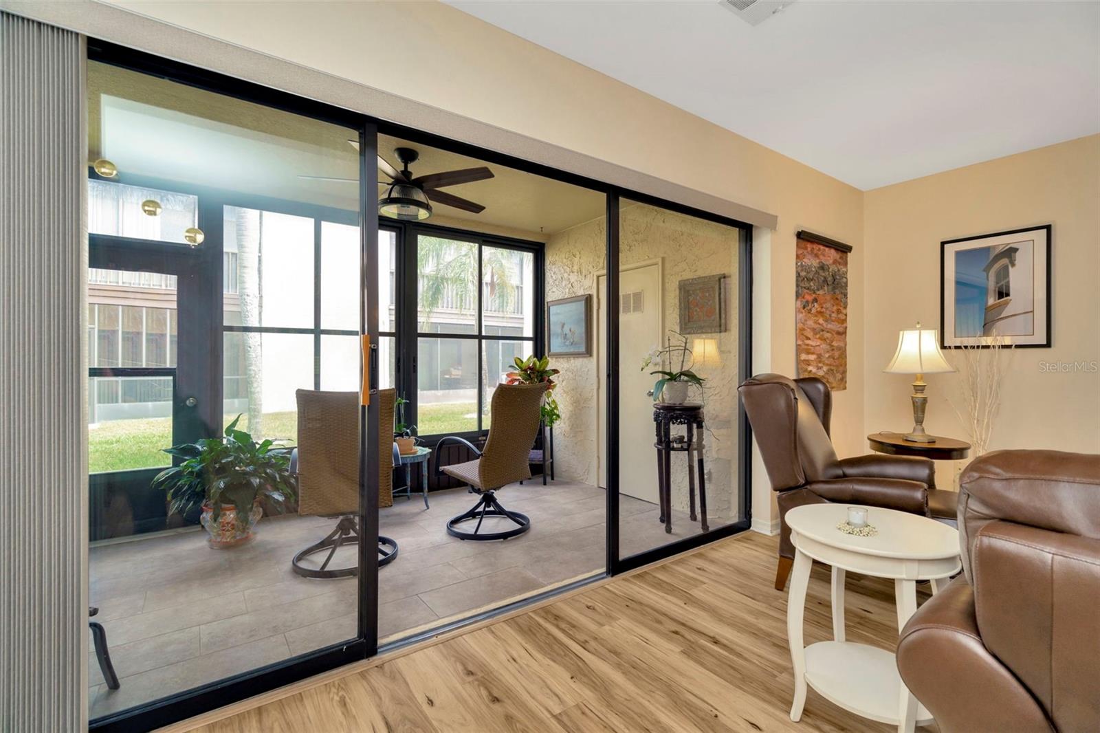 You will love the sliders from living room to the insulated lanai.