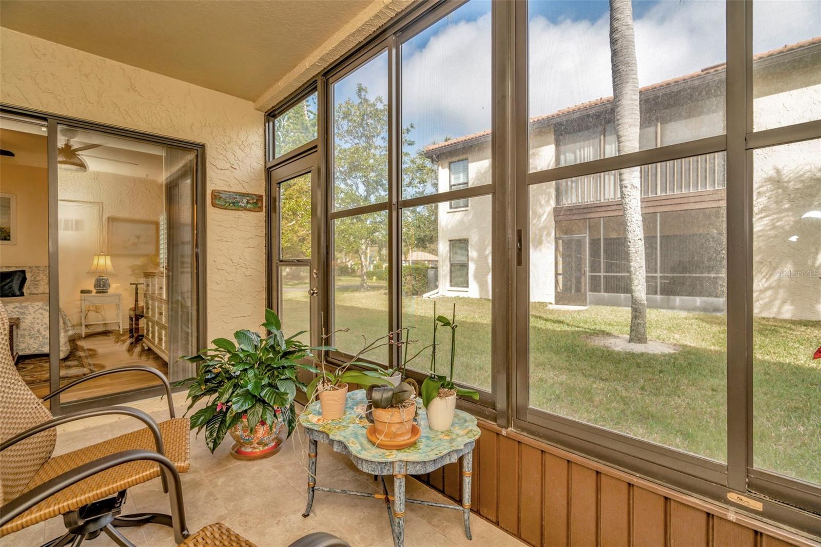 Imagine your morning coffee on this beautiful insulated lanai.