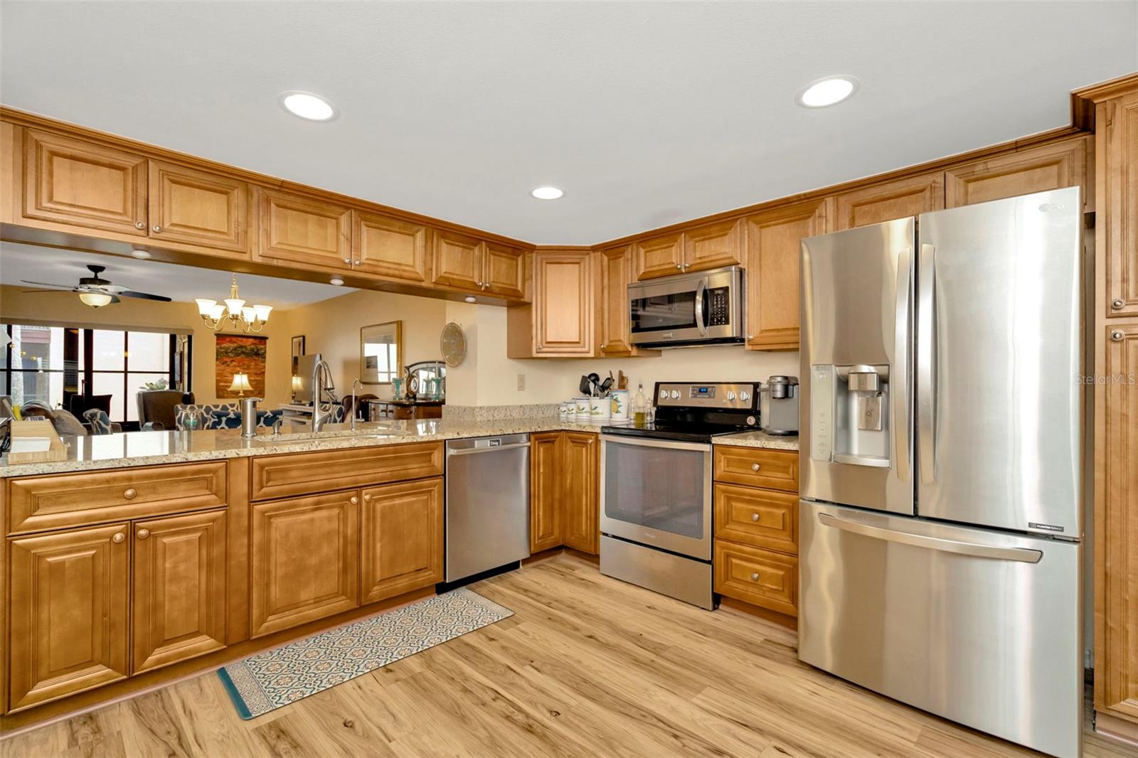 Plenty of storage and prep area in the chef's kitchen.