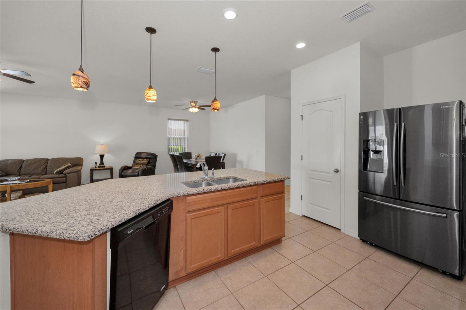 Tile floors in Kitchen, Baths and laundry room