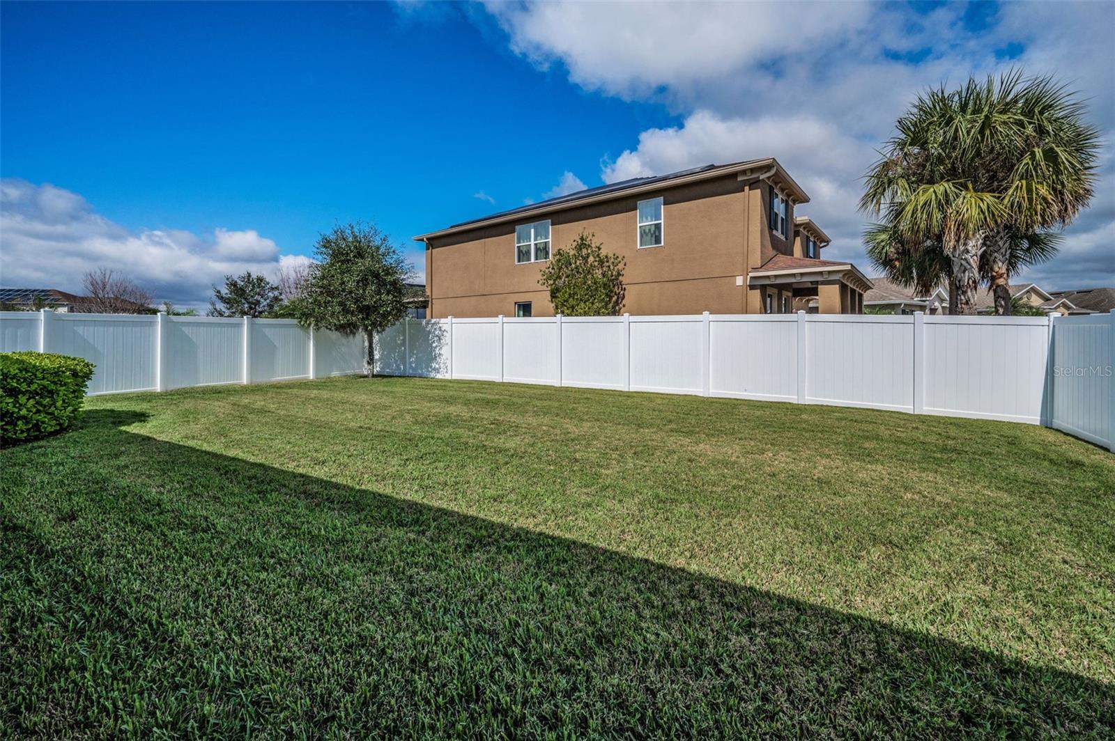 Fenced in backyard