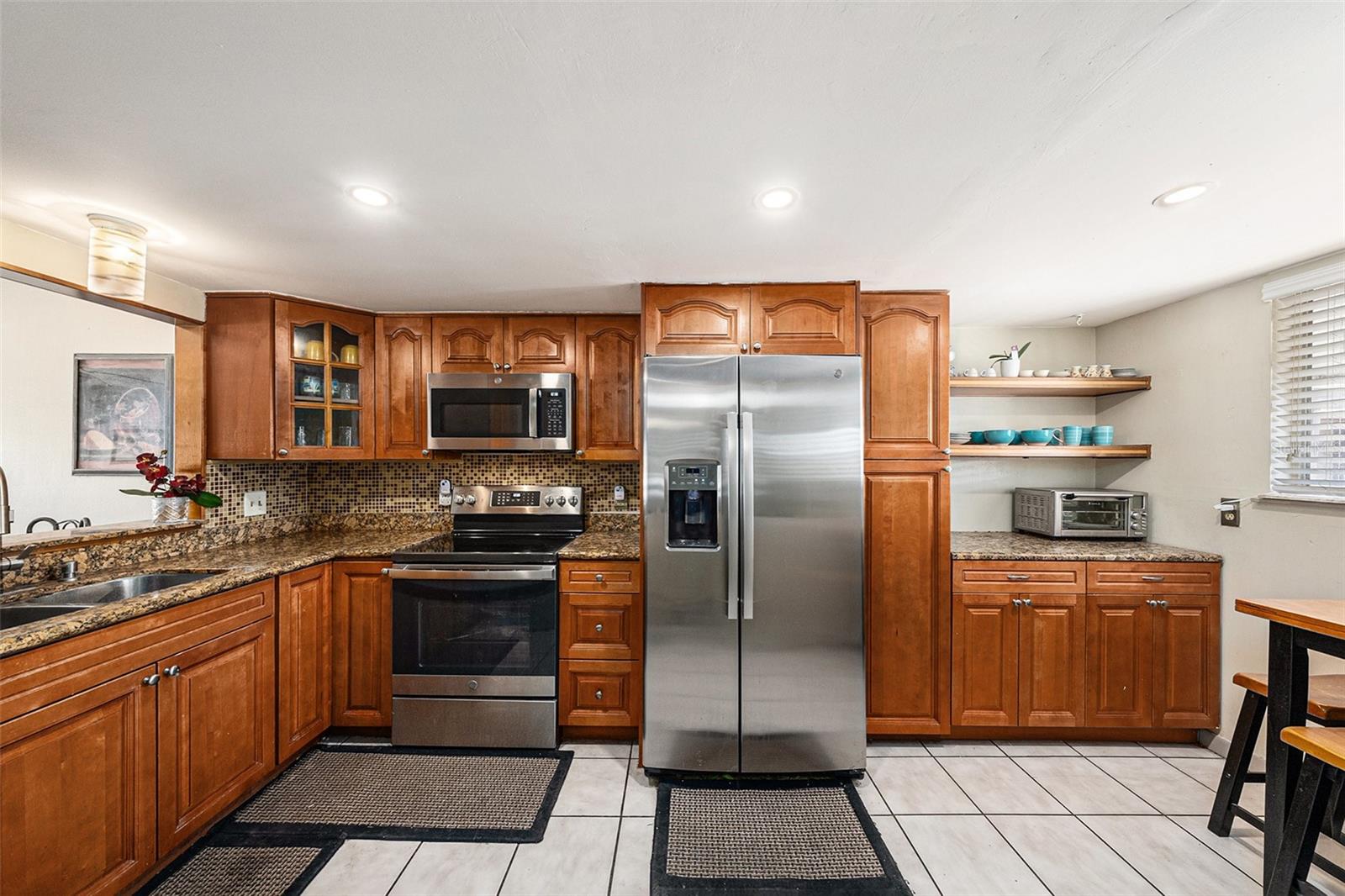 Spacious kitchen with room for breakfast table.