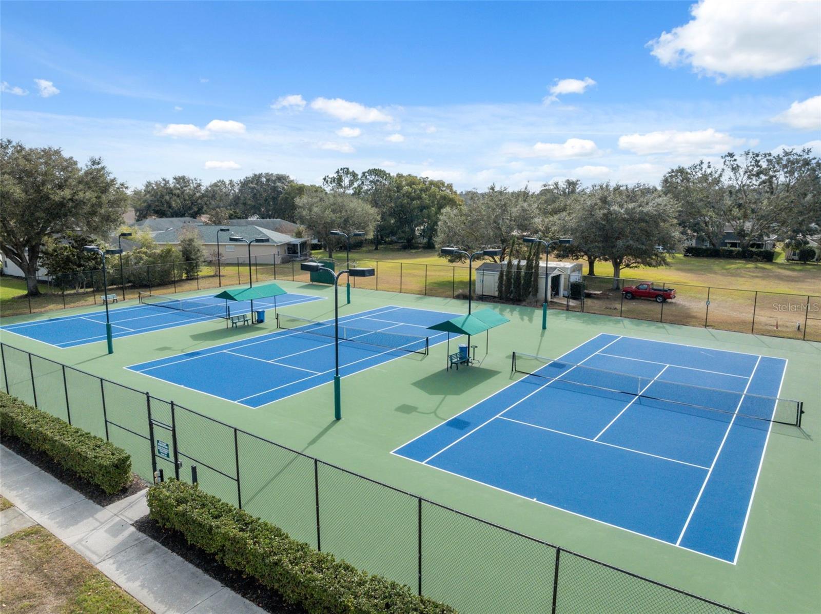 Aerial Tennis Courts