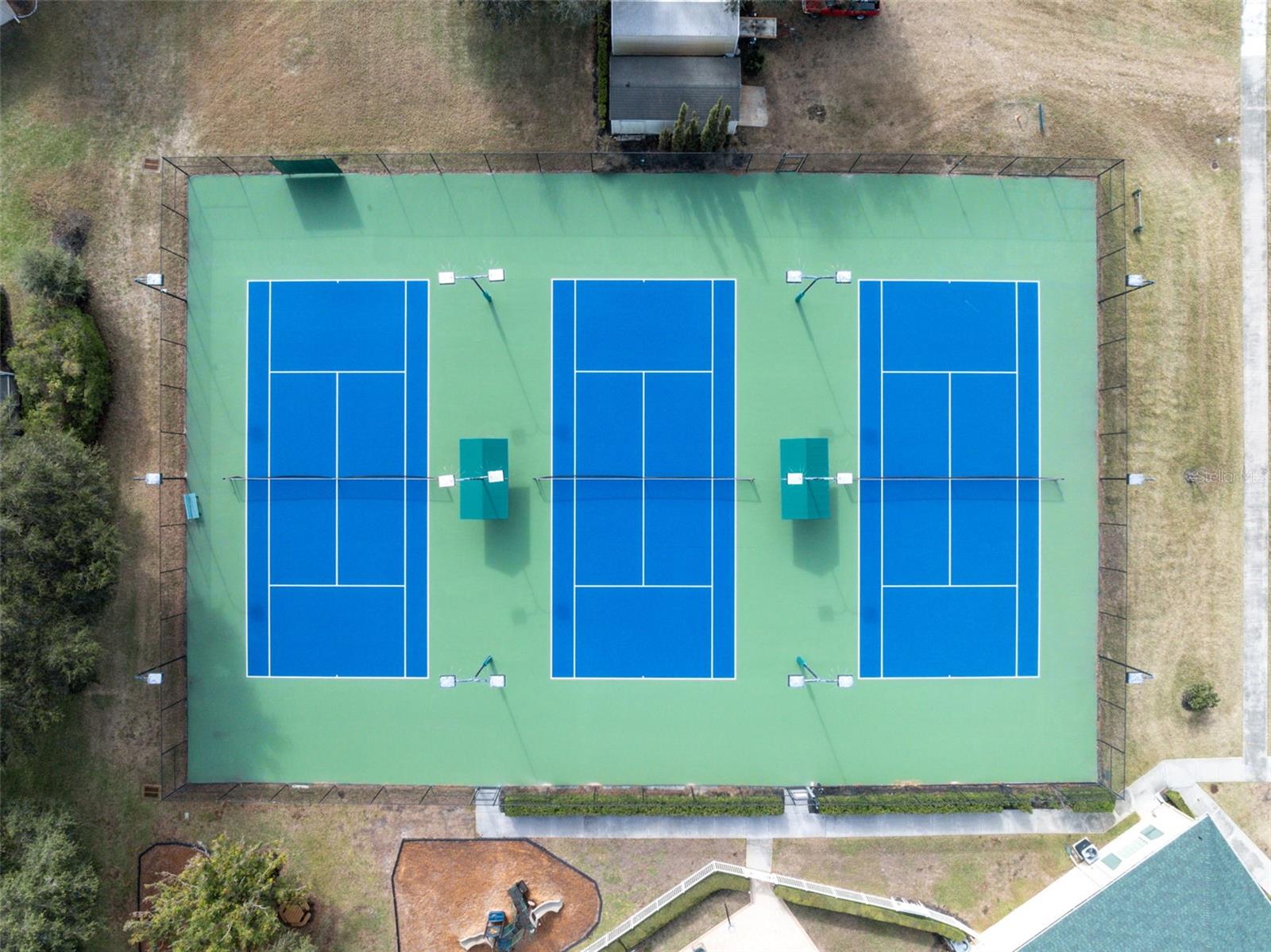 Aerial Tennis Courts