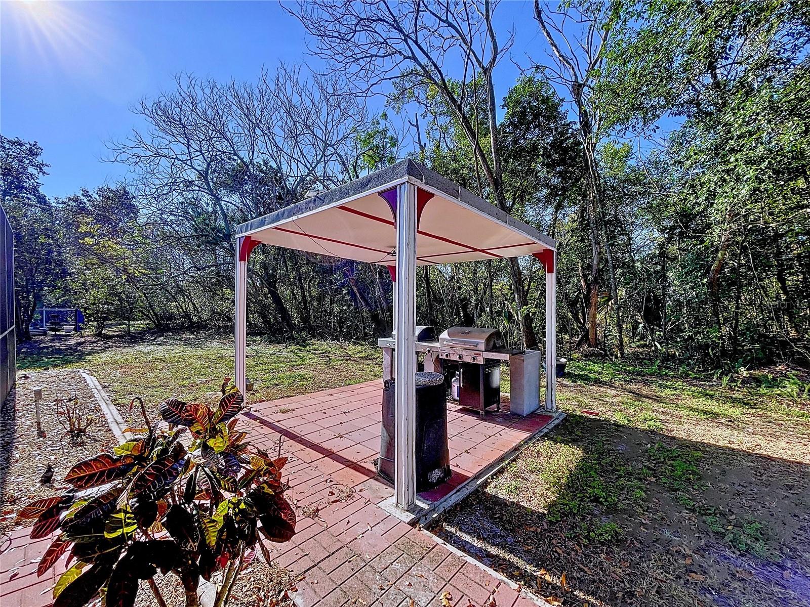 Outdoor cooking area