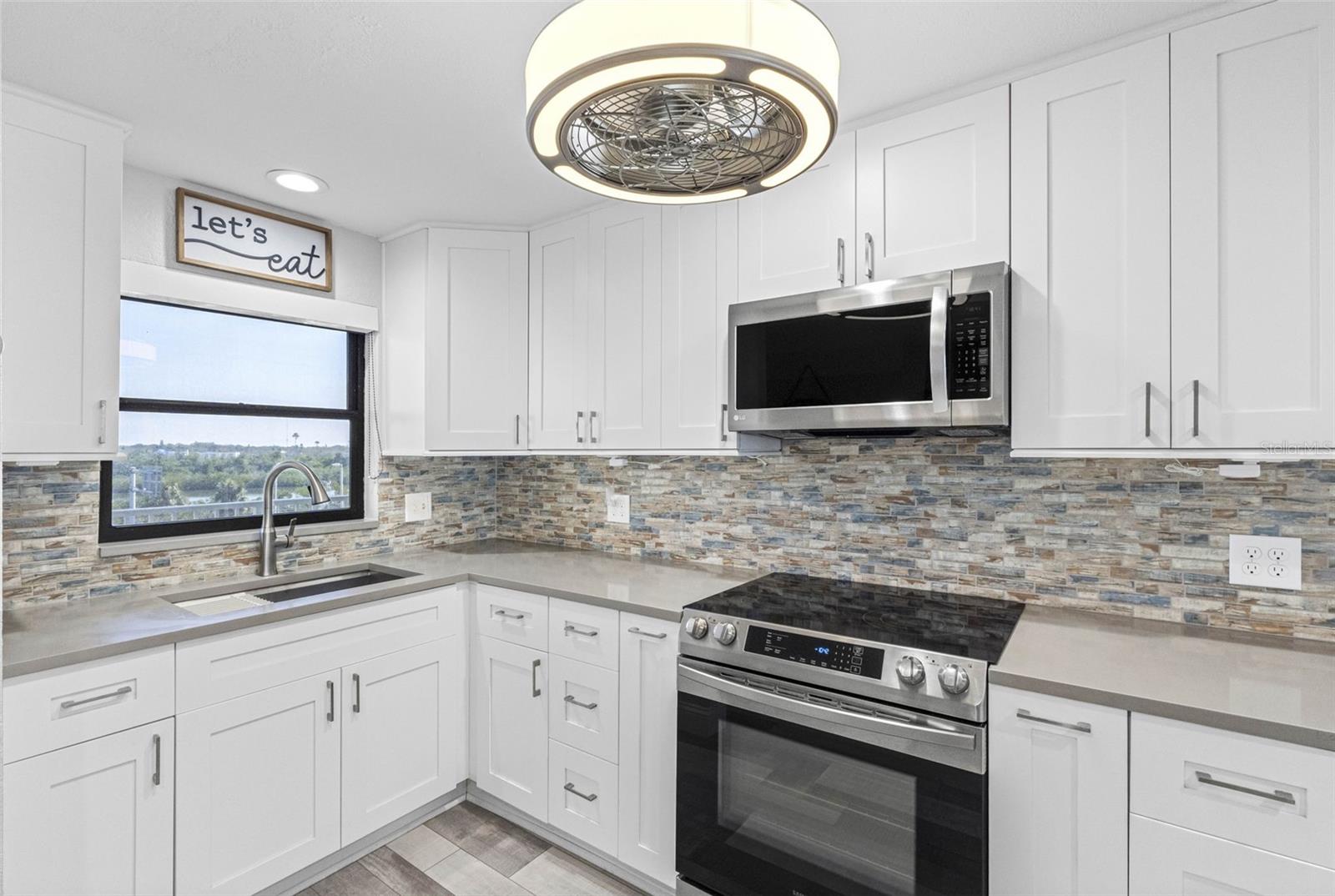 Kitchen with a view of the iIntracoastal Waterway