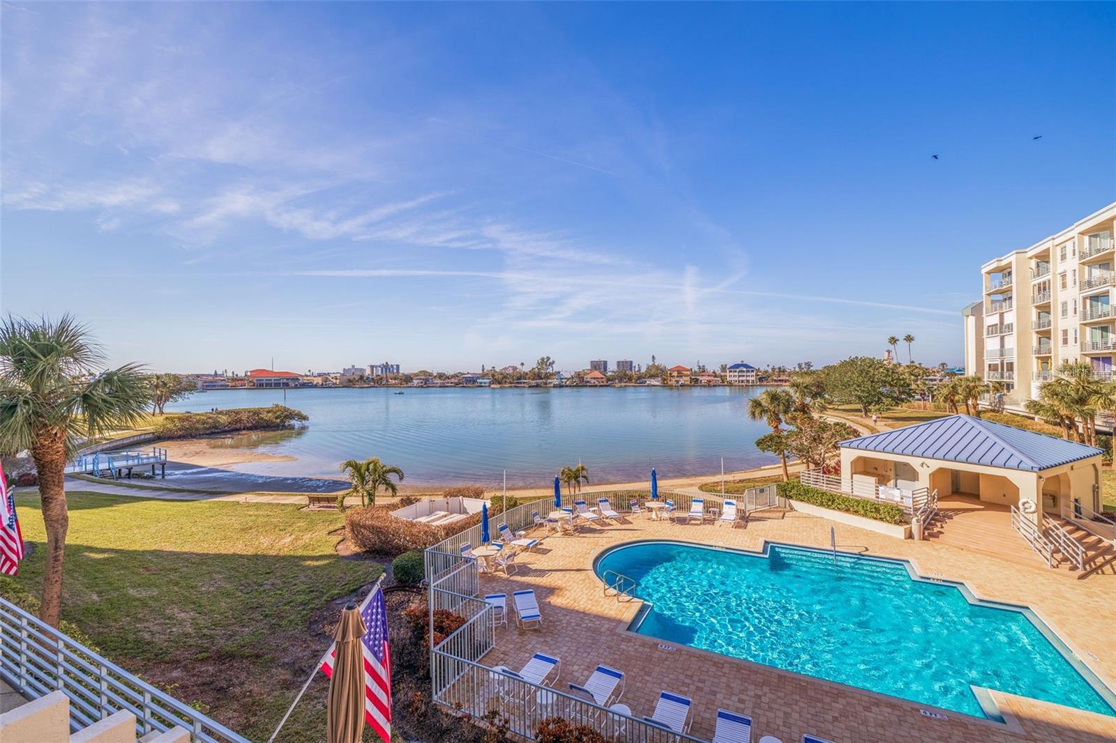 Balcony View of the Pool and Boca Ciega Bay!