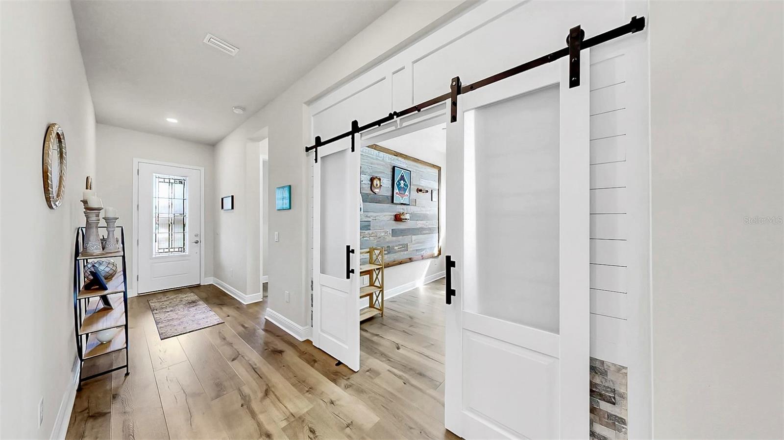 Office Entry with Custom Barn Doors