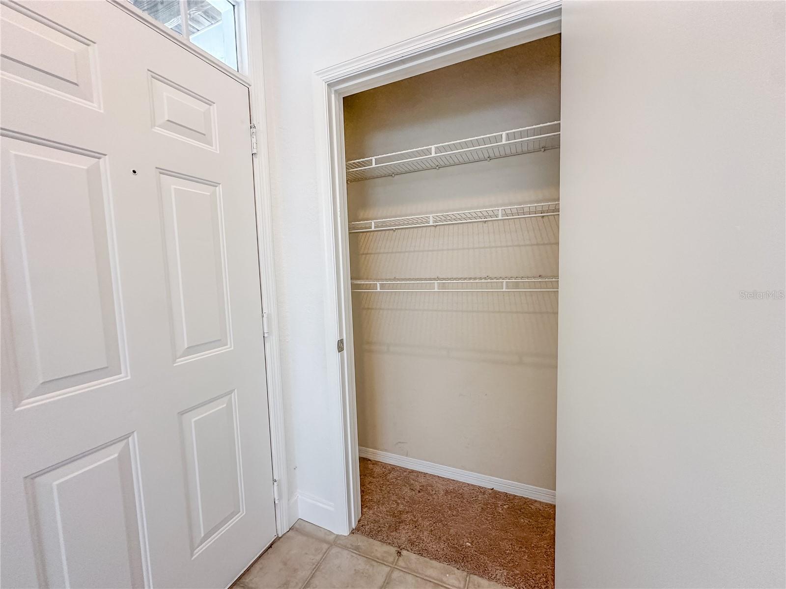 Closet at Front Entry