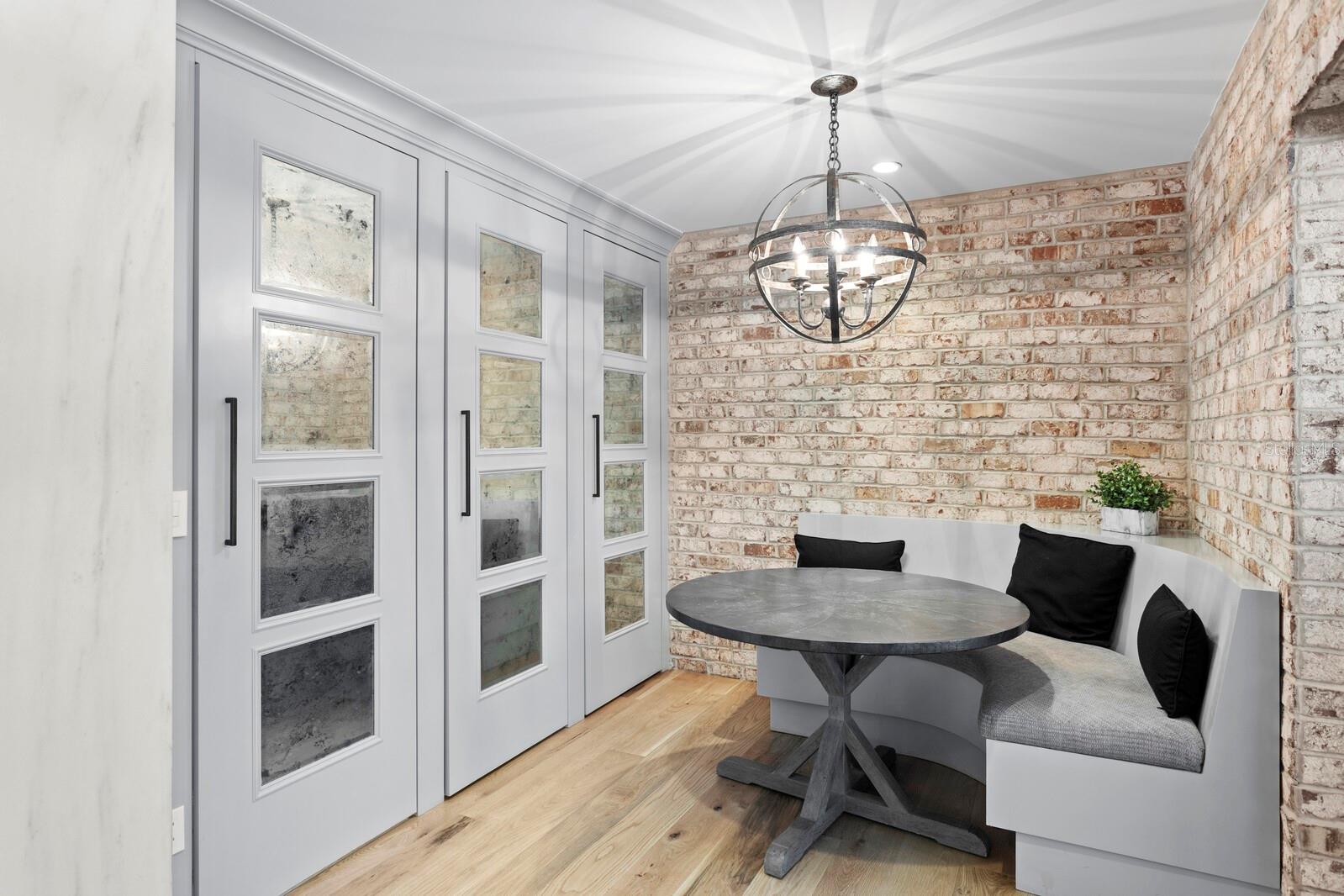 Breakfast nook, walk in pantry, and storage area.