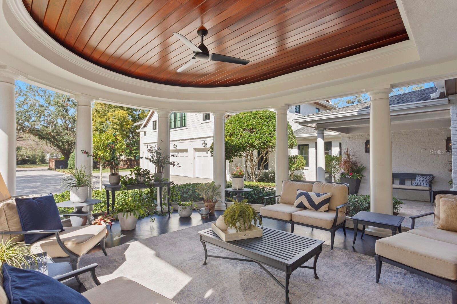 Off the front of the home, a lovely covered porch area.