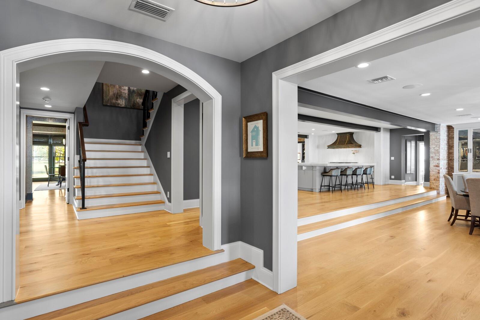 Hardwood floors throughout the home.