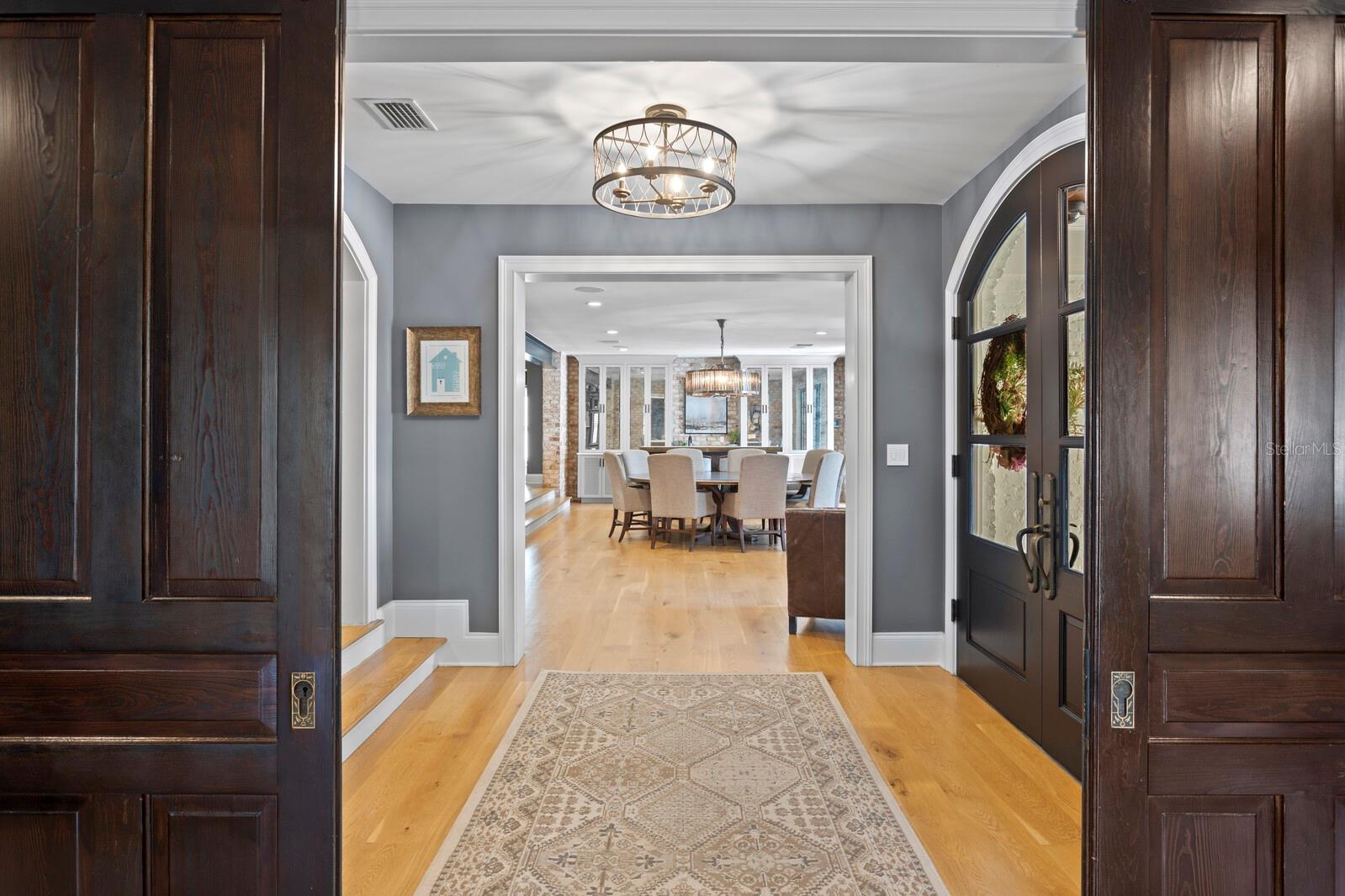 View of dining room from great room.