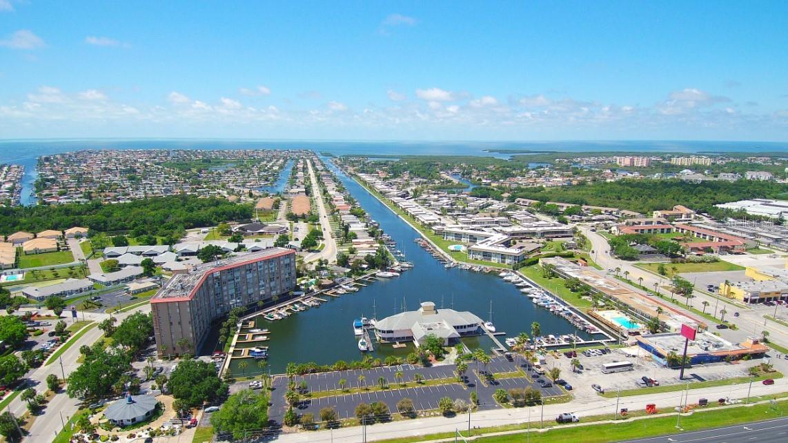 Aerial view of North Channel to Gulf