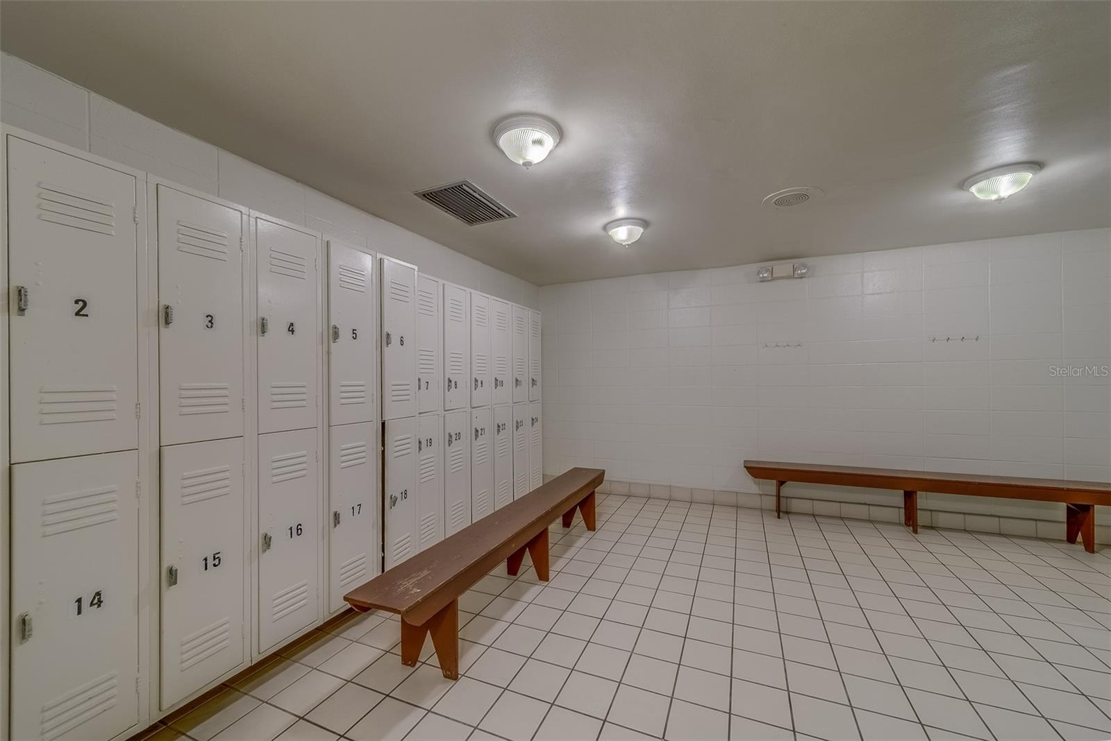 Locker room with Bathrooms and Showers