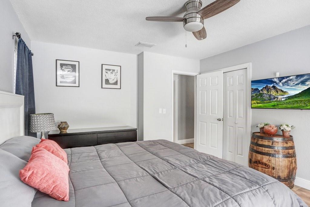 Primary Bedroom with French doors to Outside Area