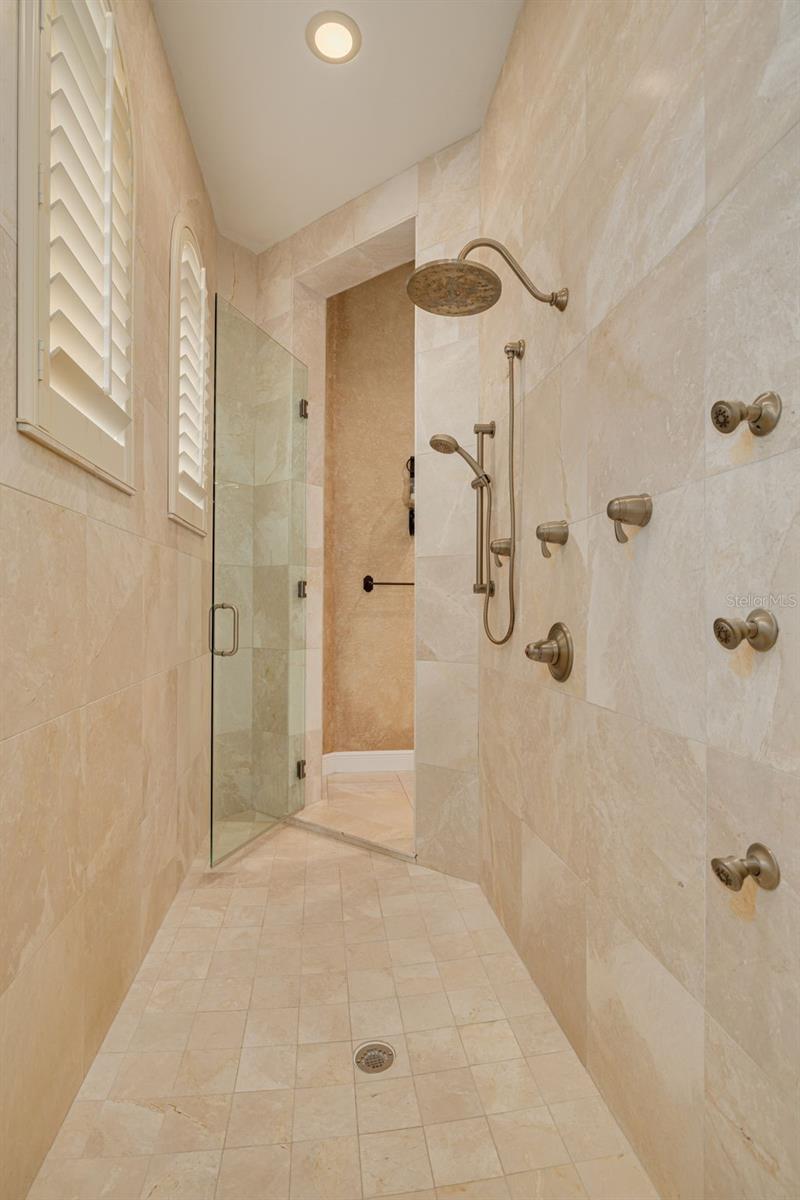 Walk-through shower