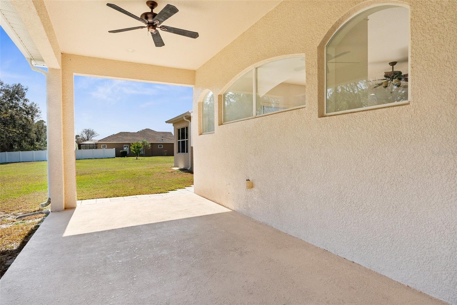 Rear porch and outdoor Kitchen area