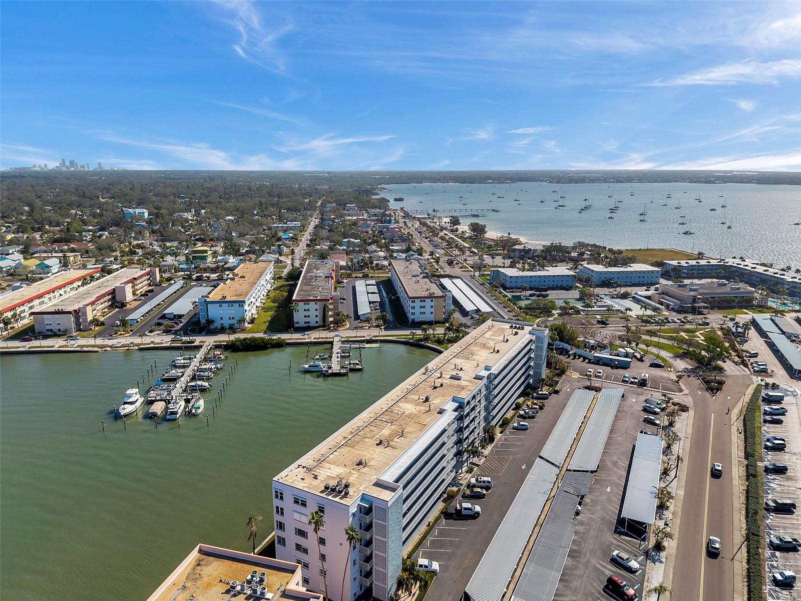 Downtown St Pete can be seen on the left near the top of this photo.  Lancaster building is the building that is in front center of this photo.