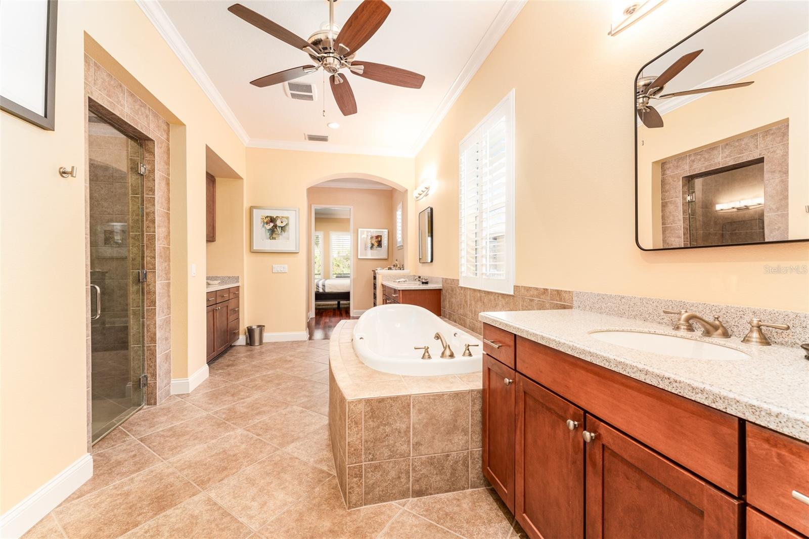 Primary En Suite Bath with Jacuzzi Soaking Tub