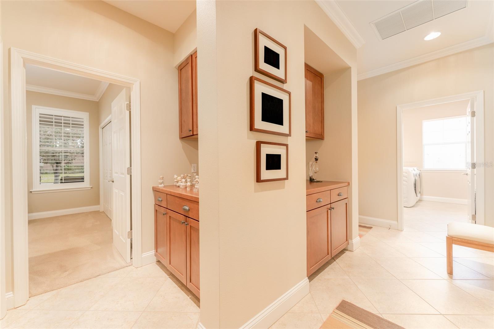 Hallway to Bed 2, Laundry Room & Garage