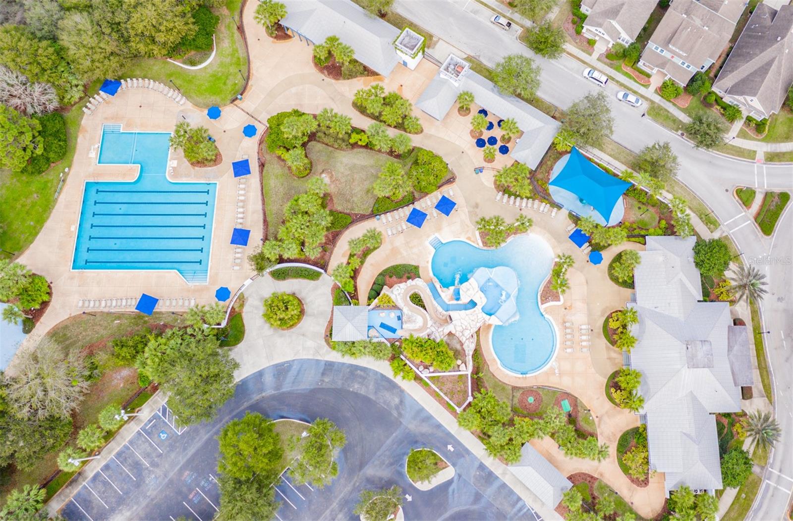 Aerial View of the Aquatic Center in Fishhawk Ranch