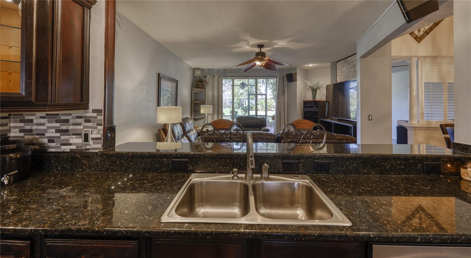 Kitchen open to Family Room