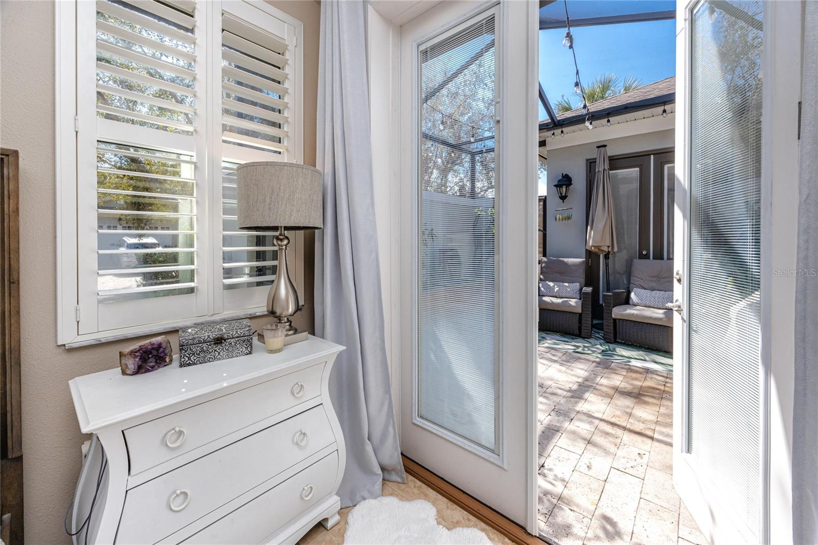 Master Bedroom entry to courtyard patio