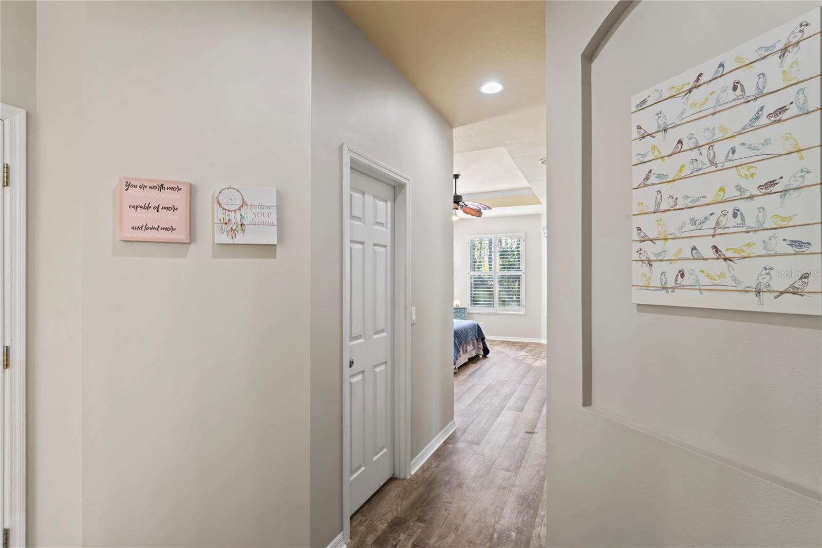 Hall entrance to master bedroom suite