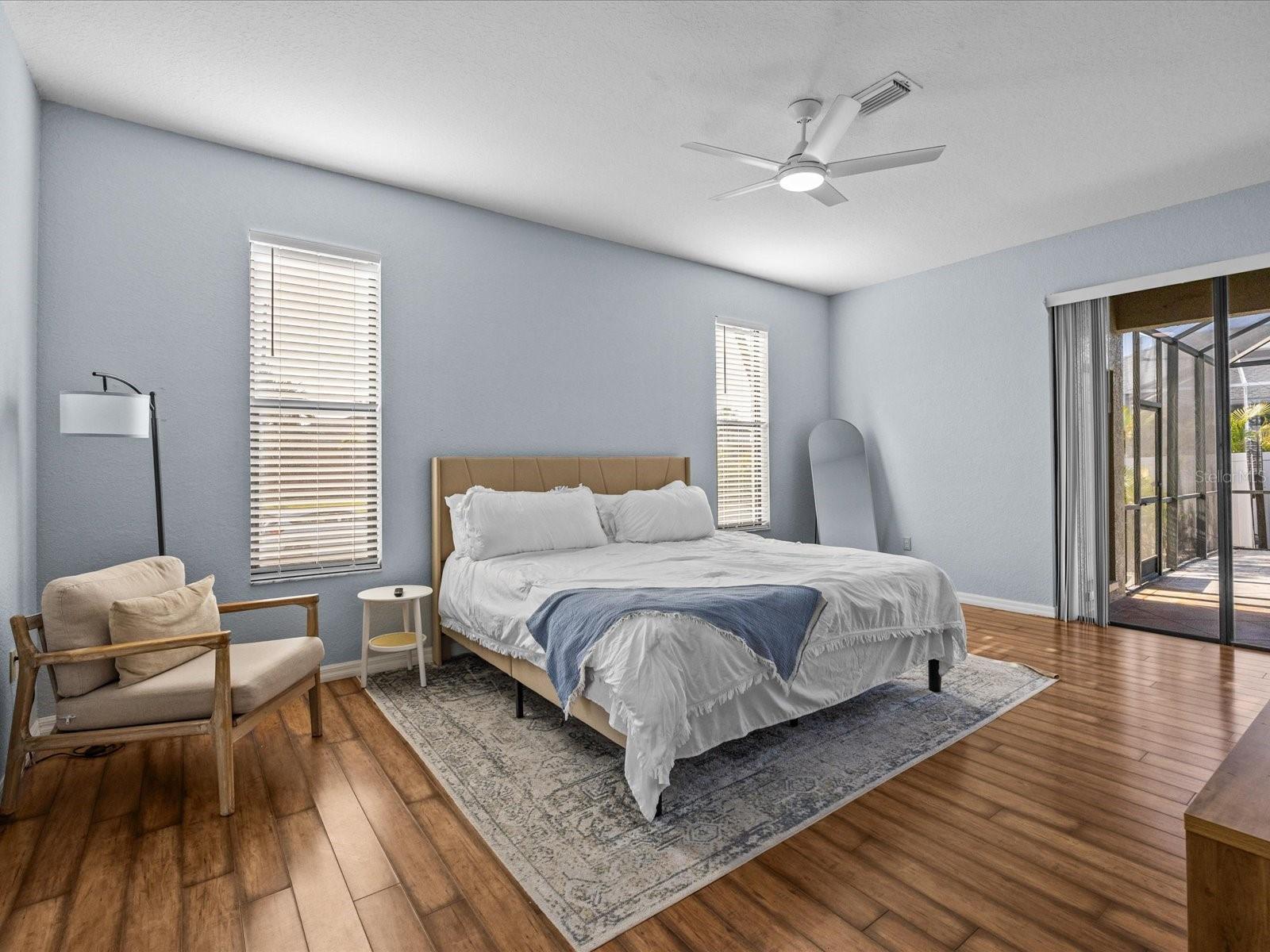 Master Bedroom Suite with access to the pool