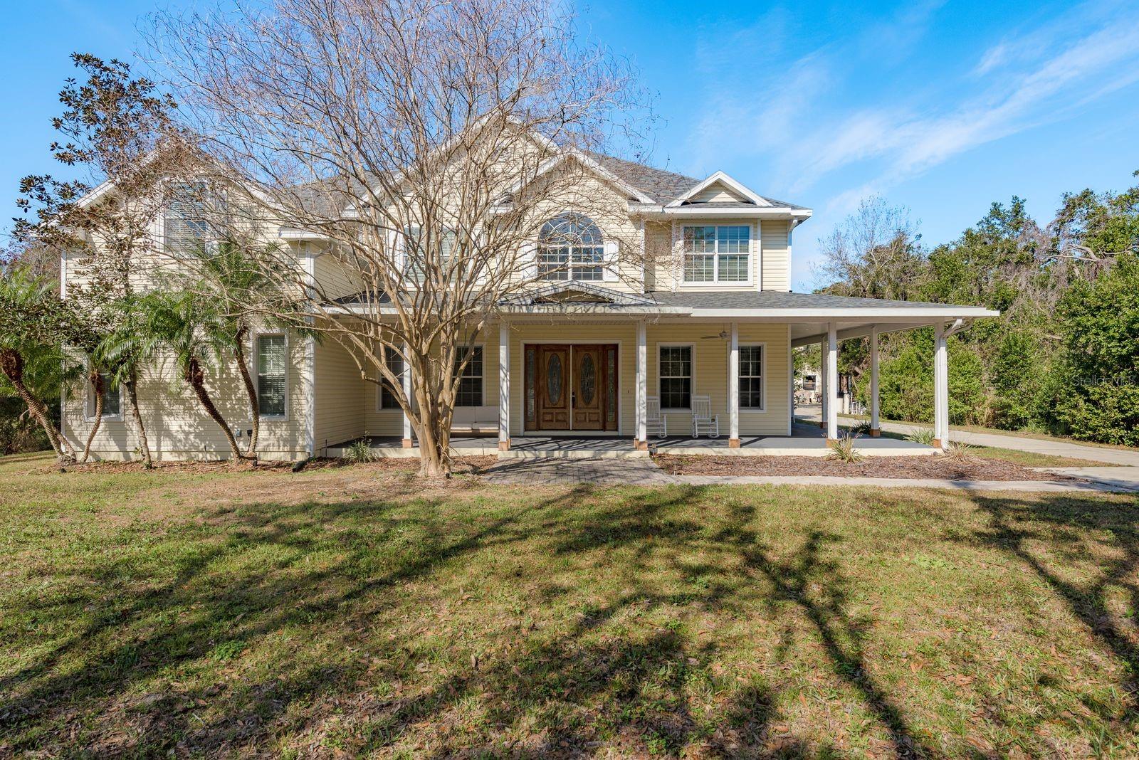 Inviting wrap around porch.