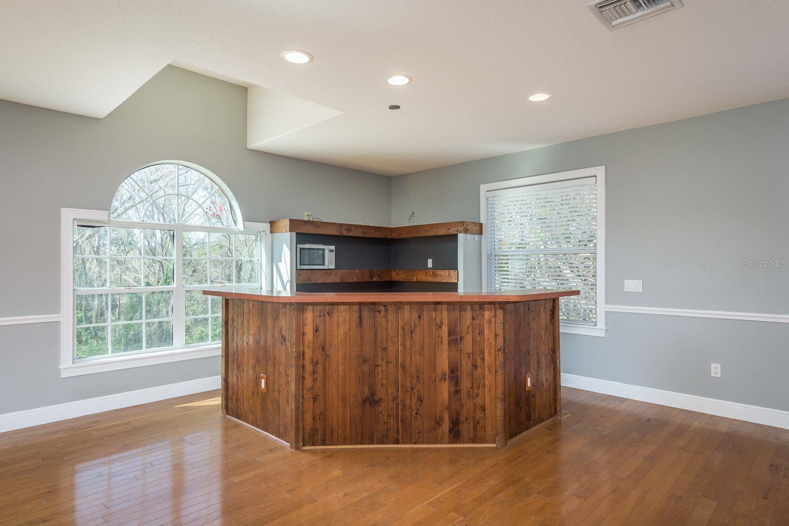 Kitchenette area of garage apartment.