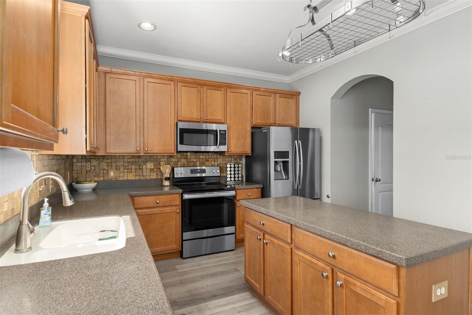 Kitchen with Corian Countertops