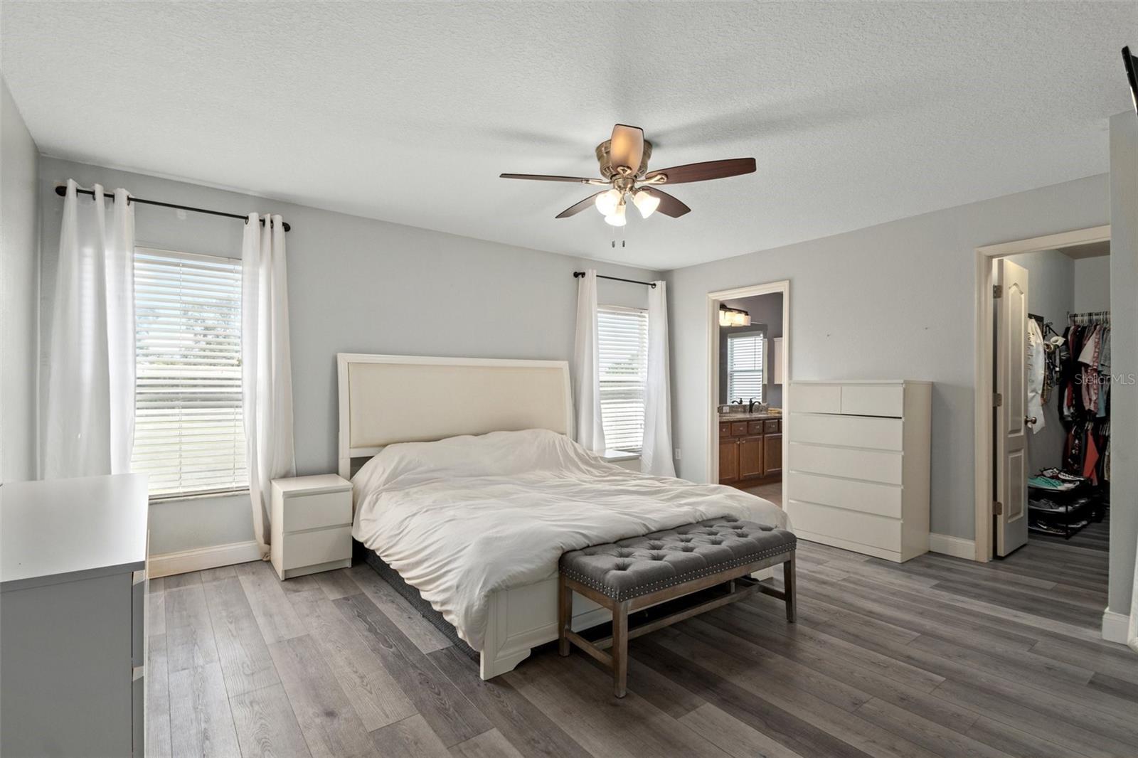 Upstairs Master Bedroom with NEWER Luxury Flooring