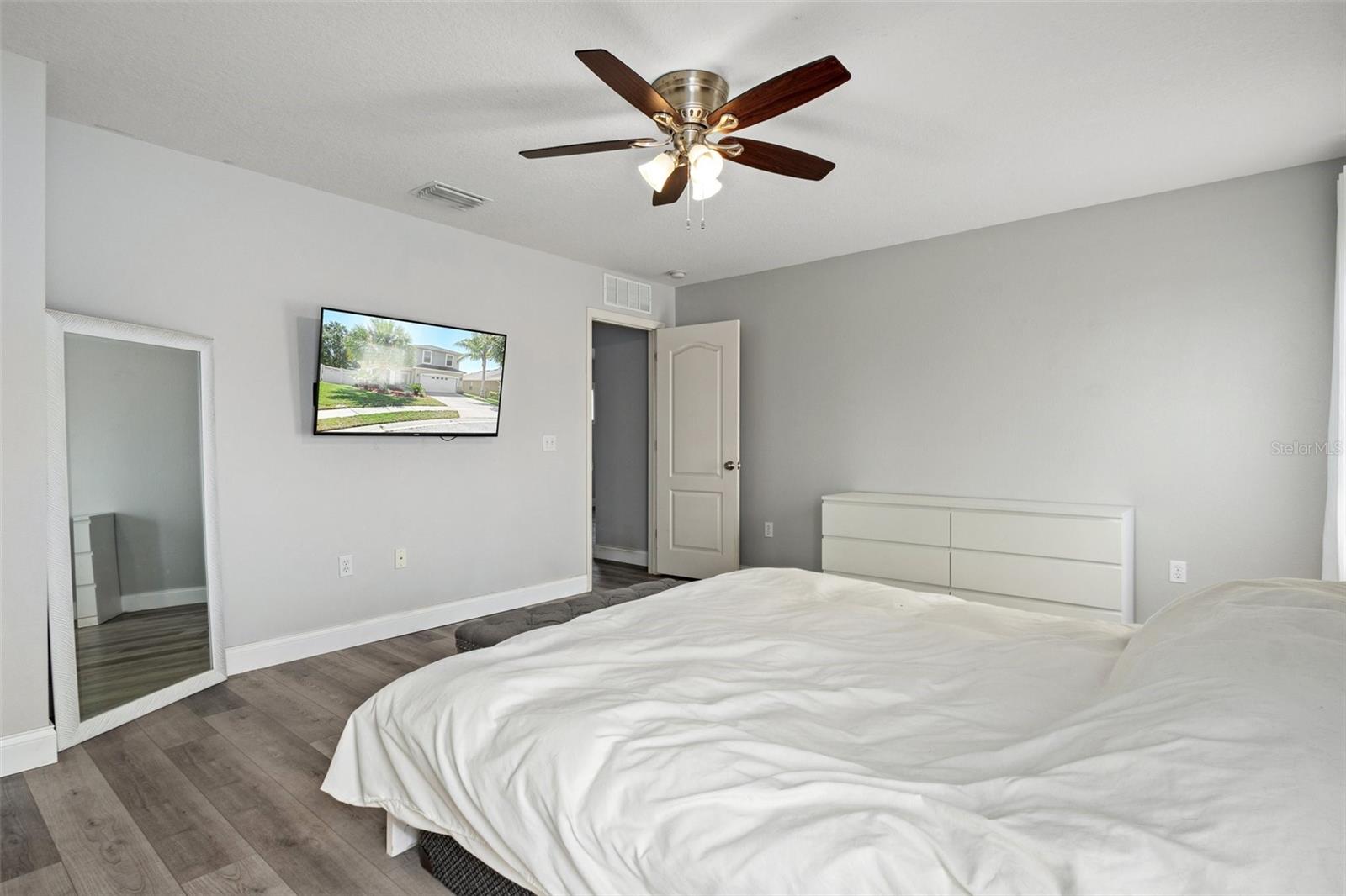 Upstairs Master Bedroom with NEWER Luxury Flooring