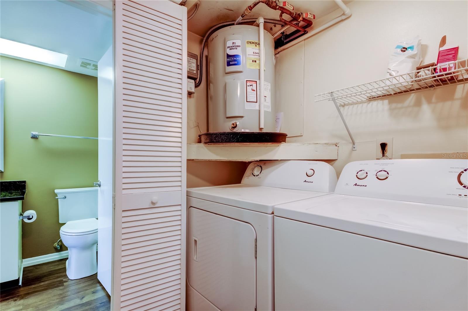 Laundry closet and new hot water heater