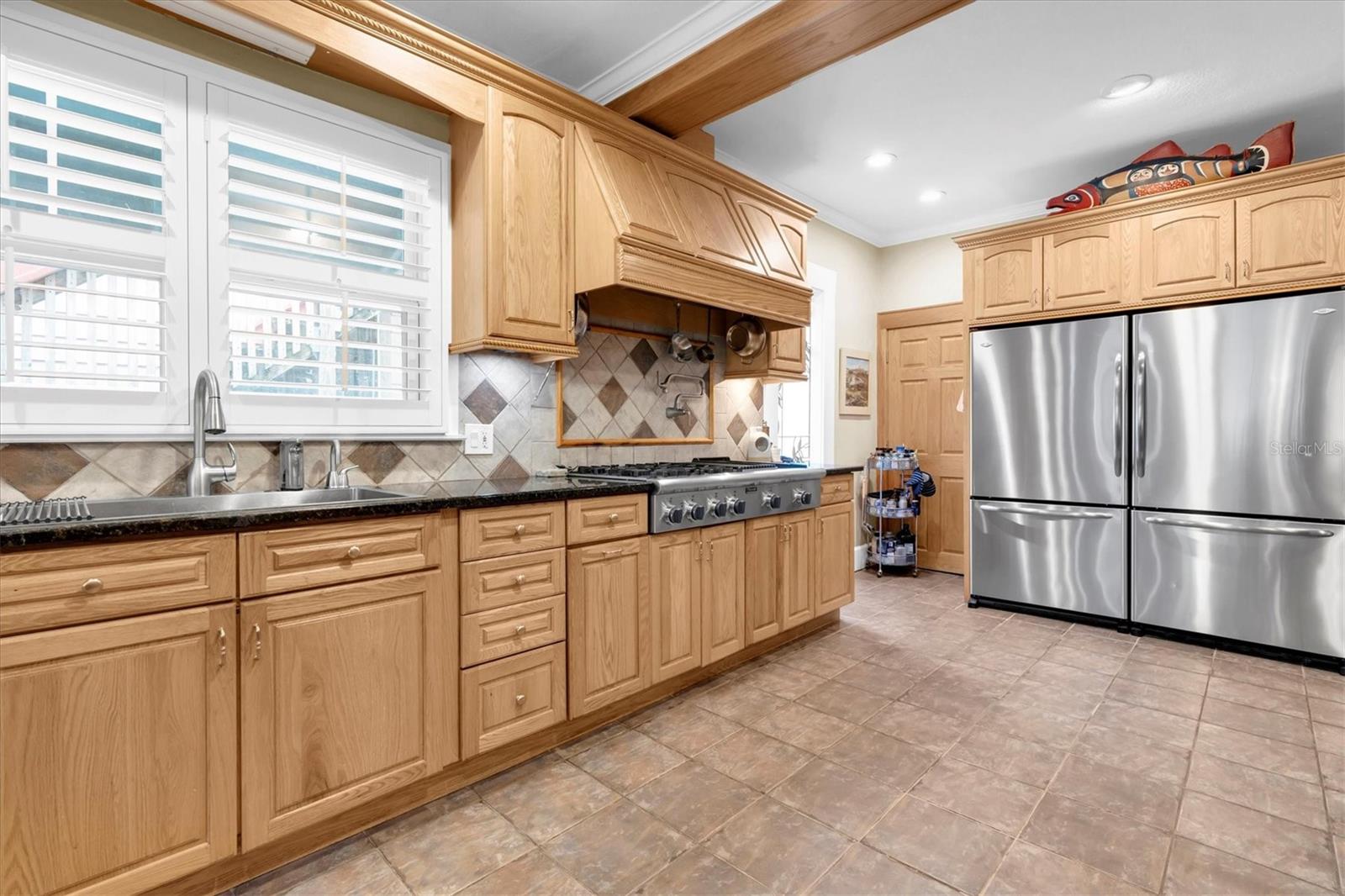 Oak Cabinetry and Granite Countertops