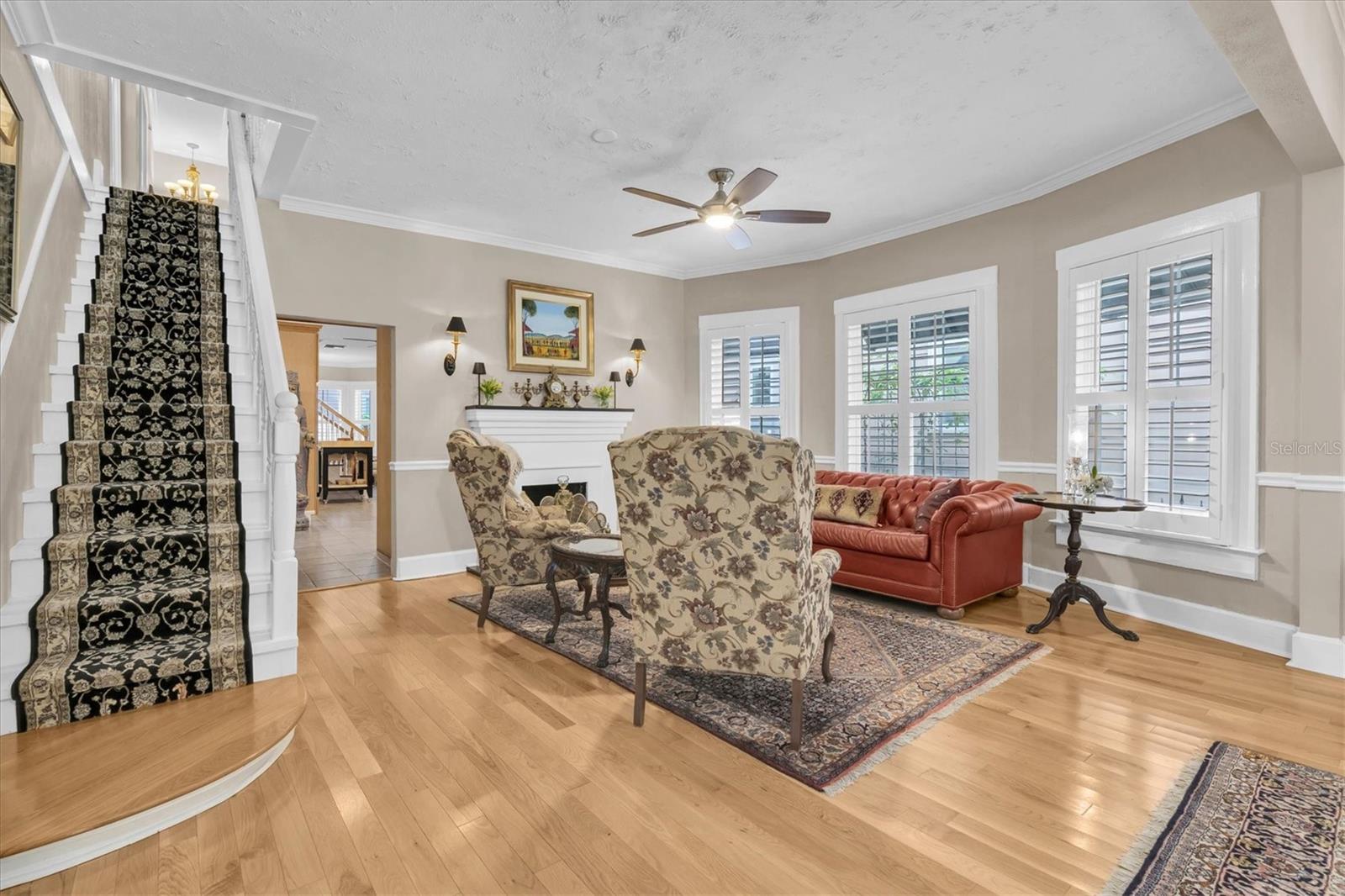 Separate Sitting Area by the Fireplace