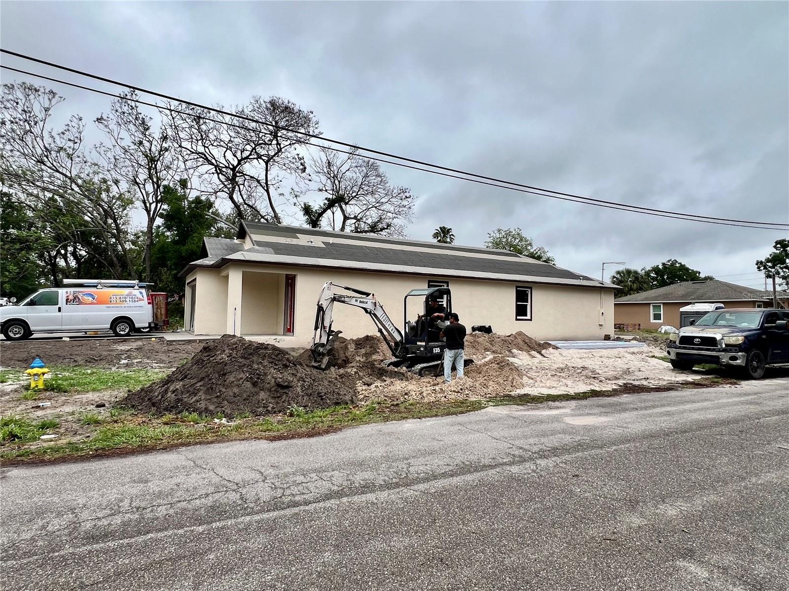 Right Side of the House and septic tank system