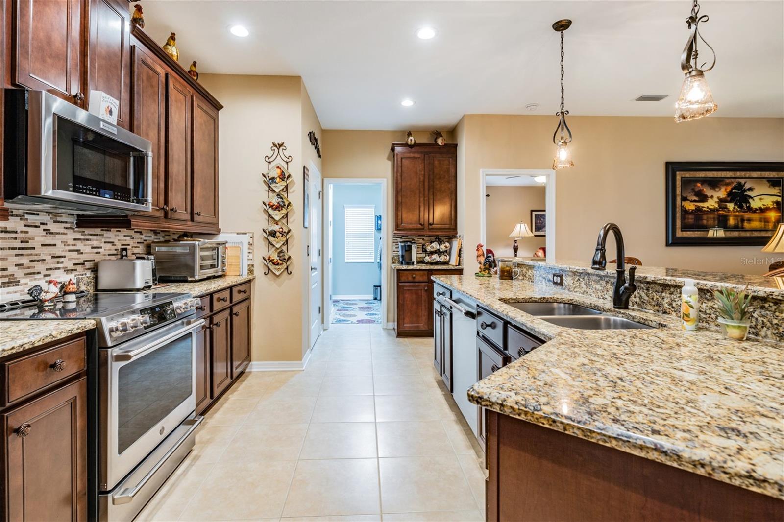 OPEN kitchen with easy access to garage