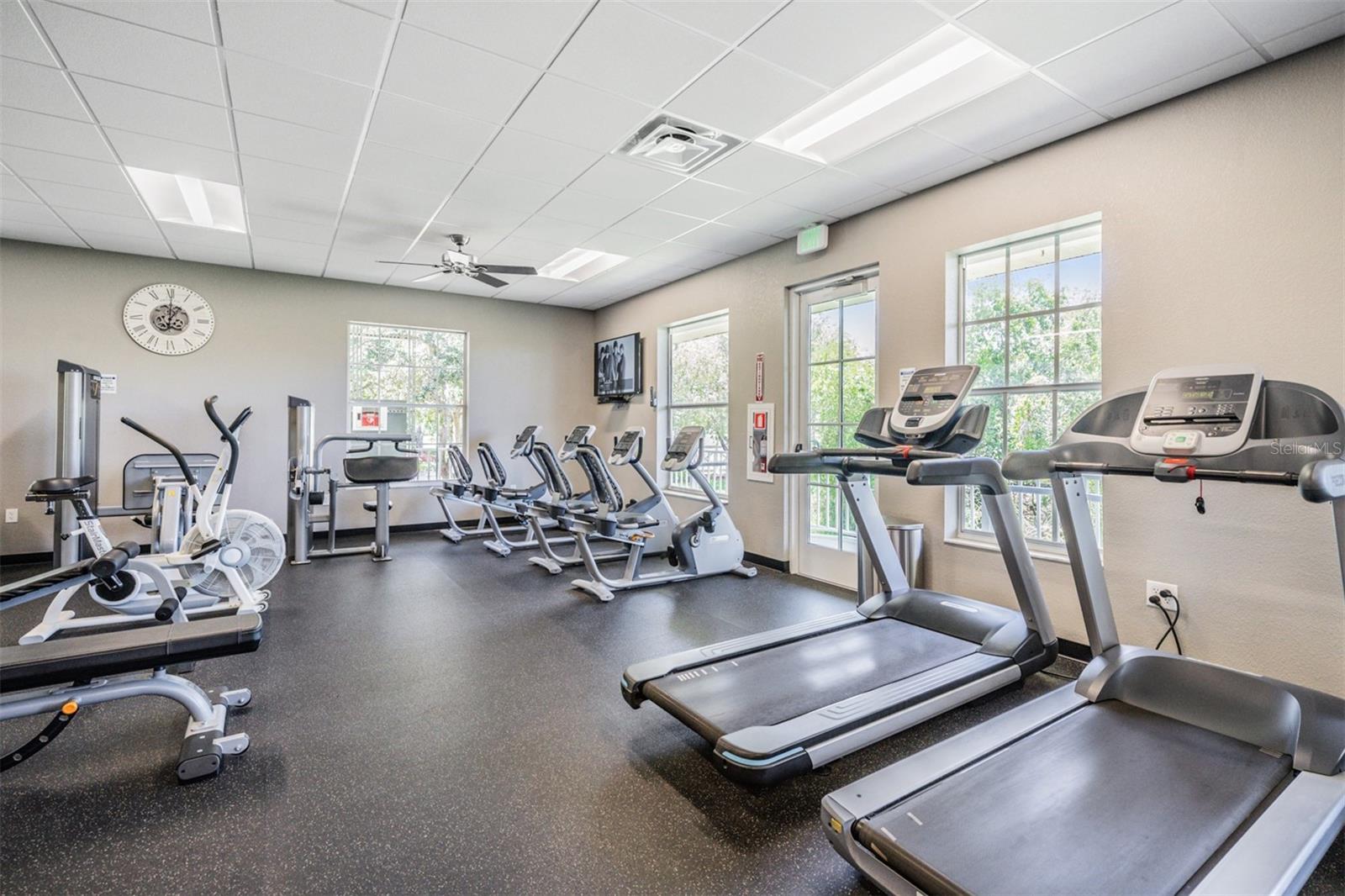 Lots of equipment in this fitness center