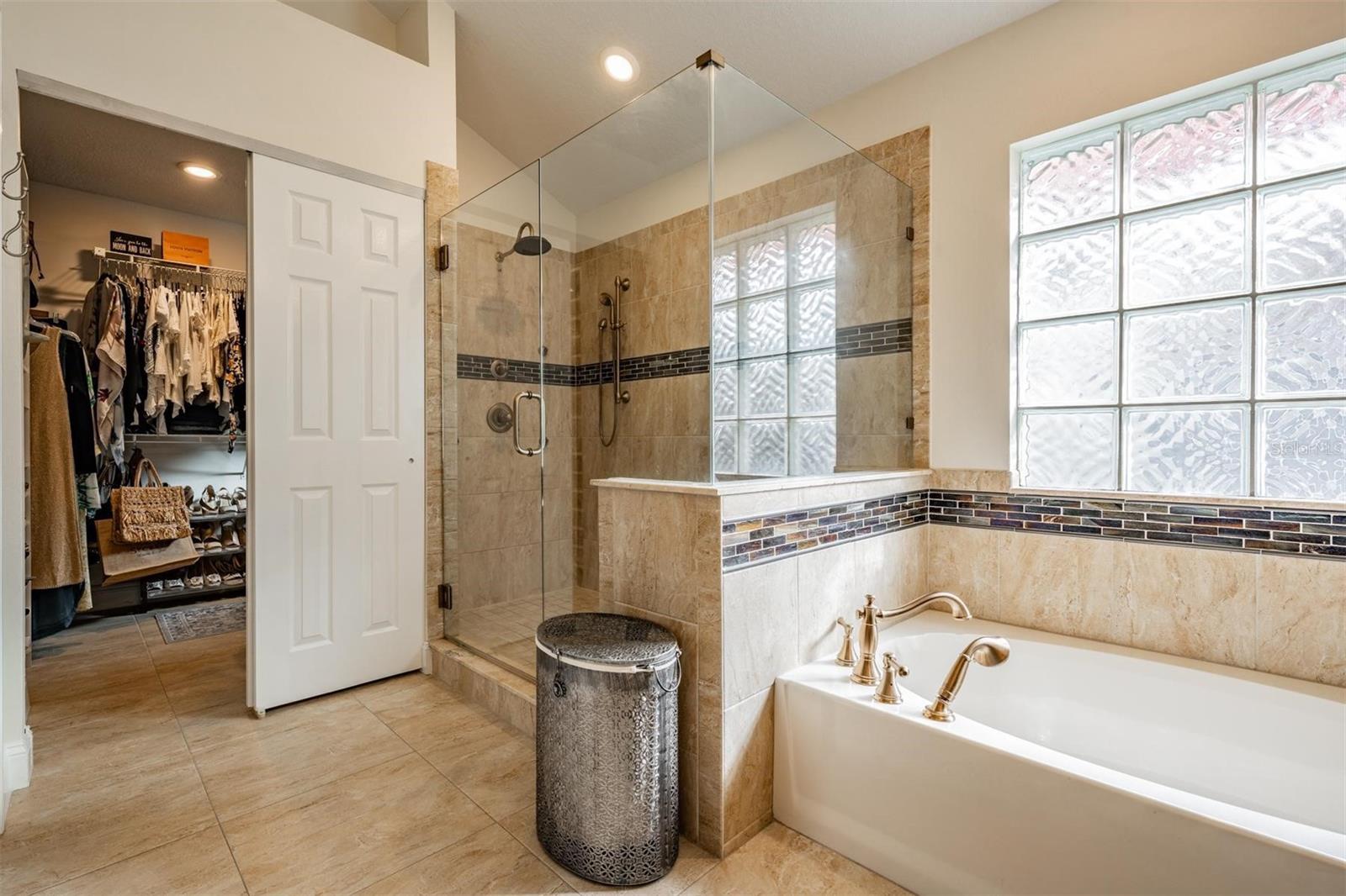 Primary Bathroom with Walk-In Closet