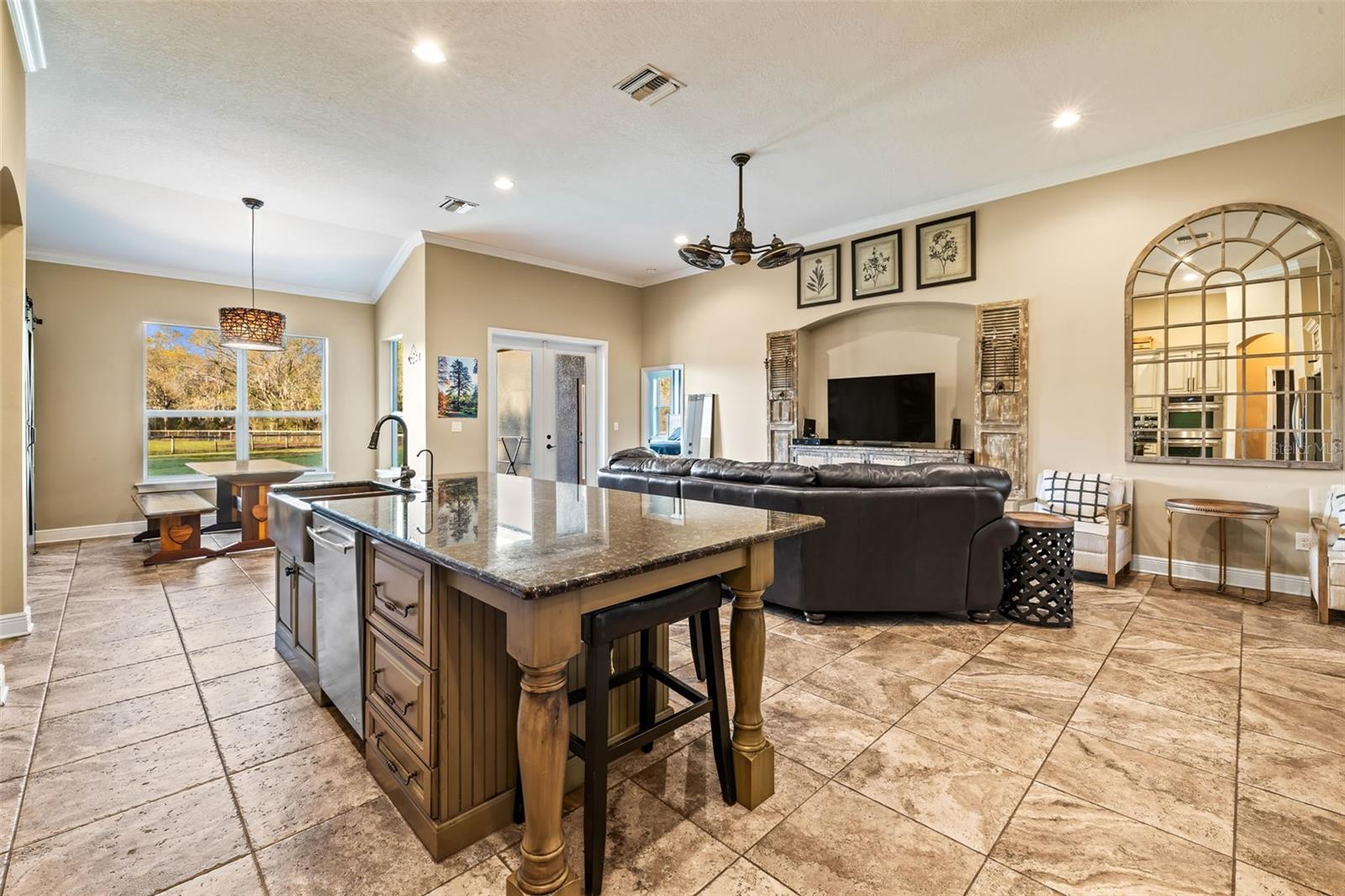 Kitchen Island perfect for so many things and is intricately detailed.