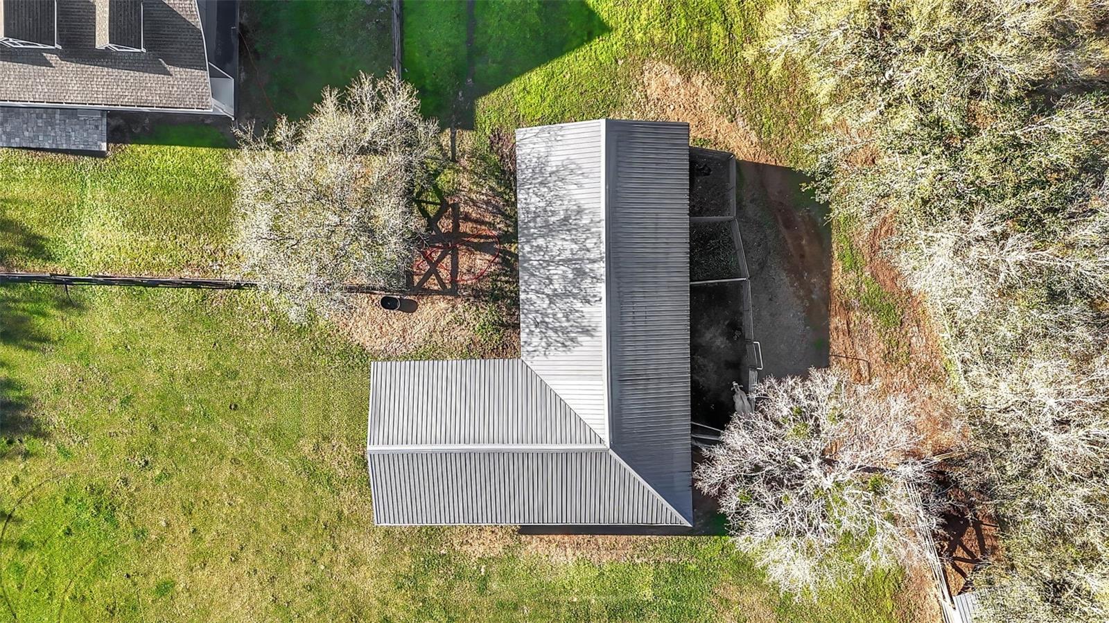 Aerial of barn