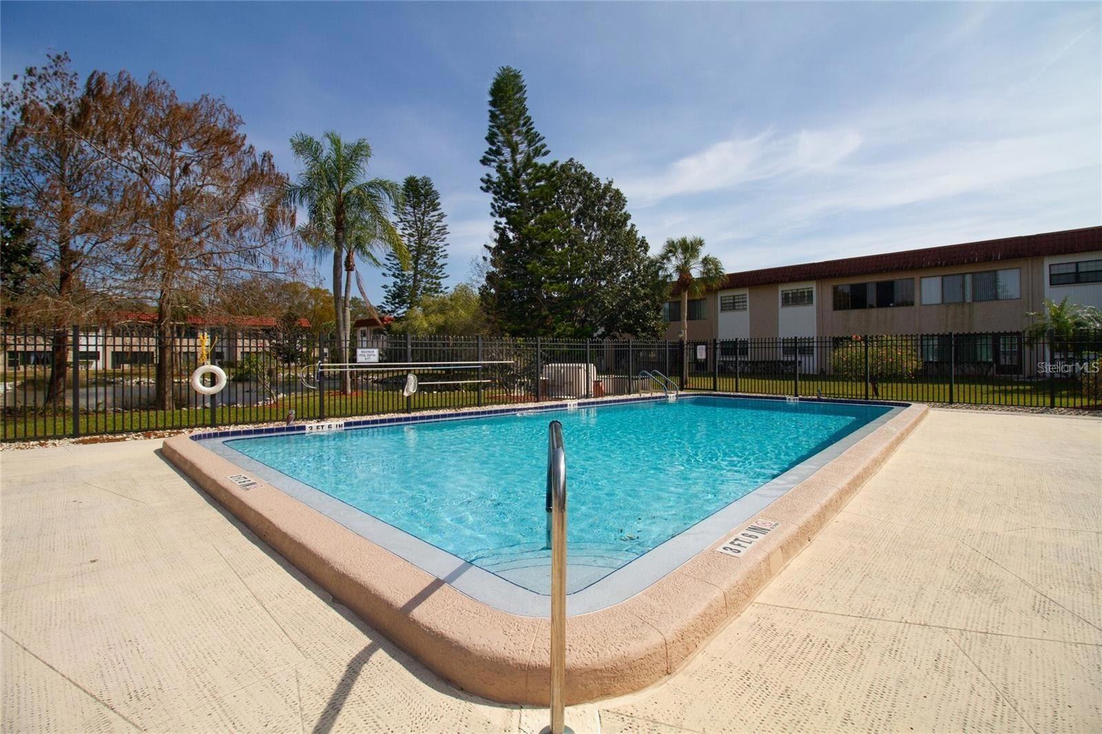 The community pool is just steps away for your unit.