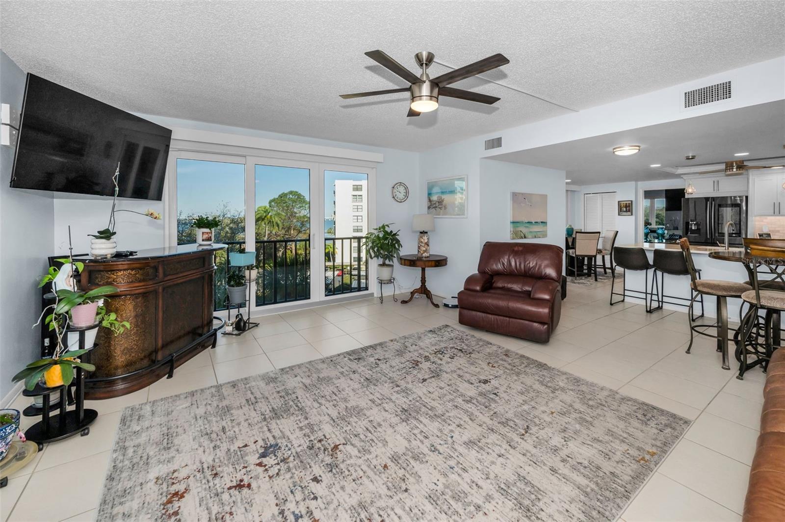 The large family room and looking west to the intercoastal!