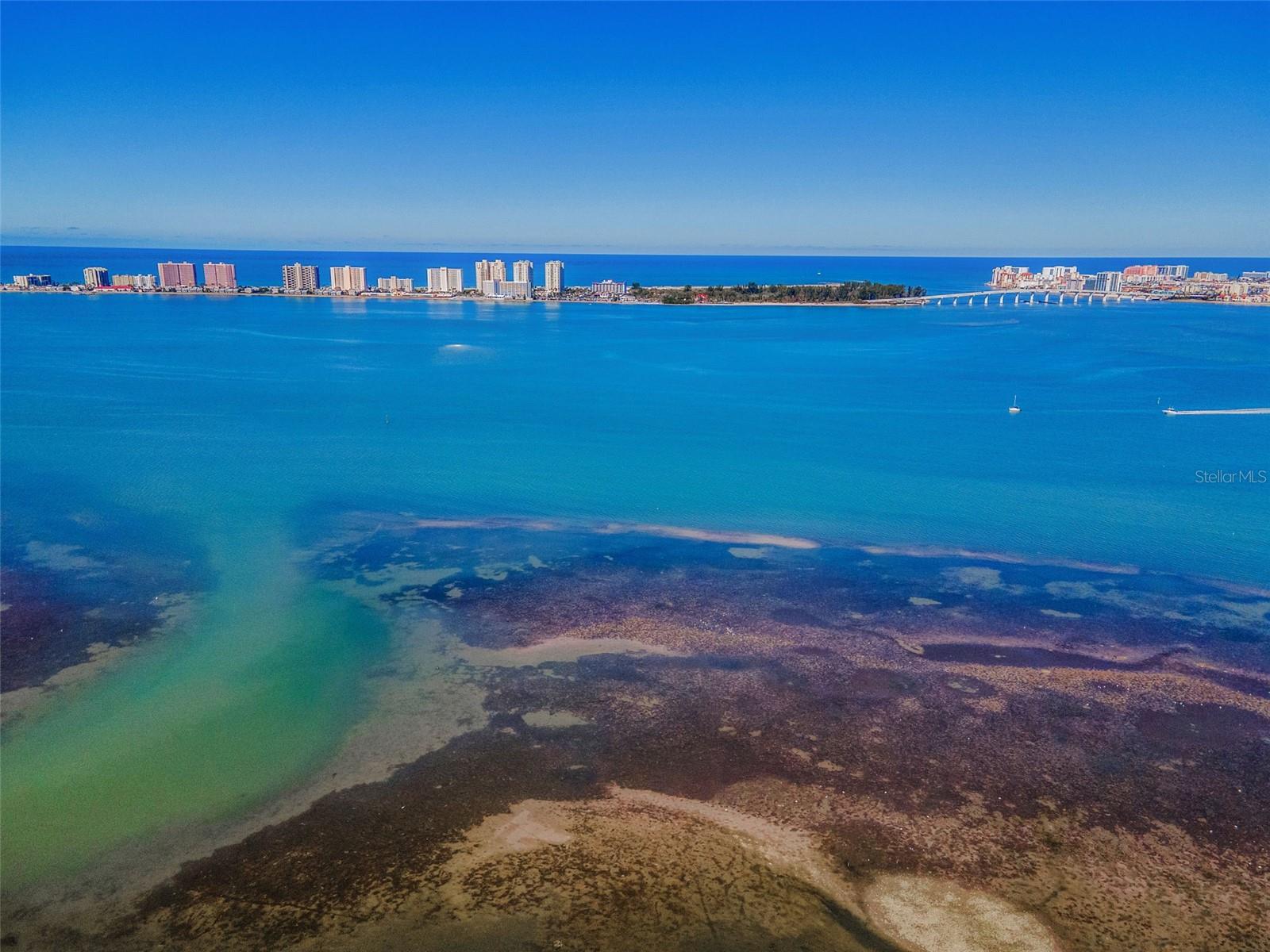 Across the intercoastal you will see the Sand Key Bridge and out to the Gulf of Mexico!Across the sparkling intercoastal waterway you will see the Sand Key Bridge and the pass to the Gulf of Mexico!