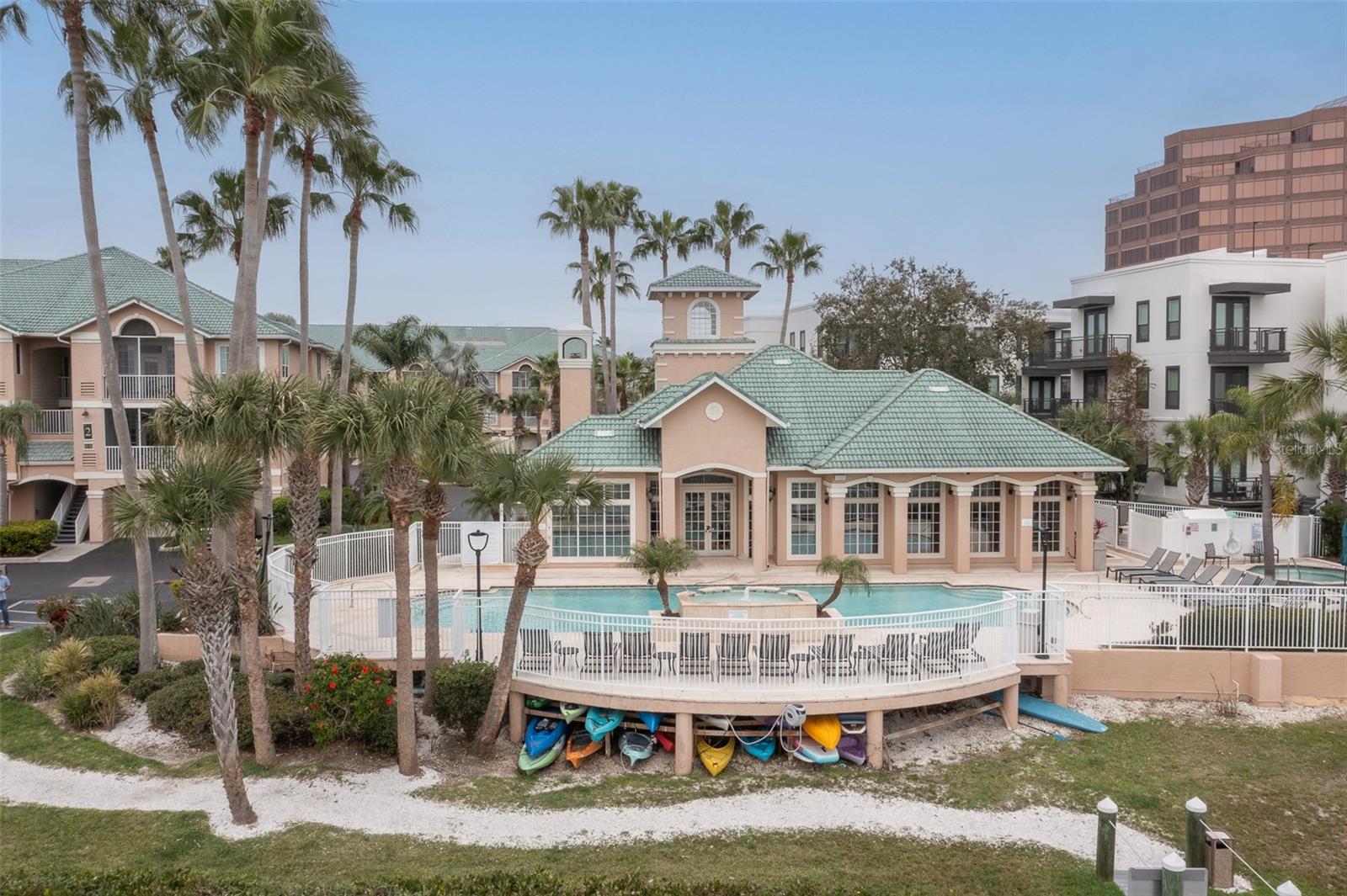 Aerial of Club House from the Bay